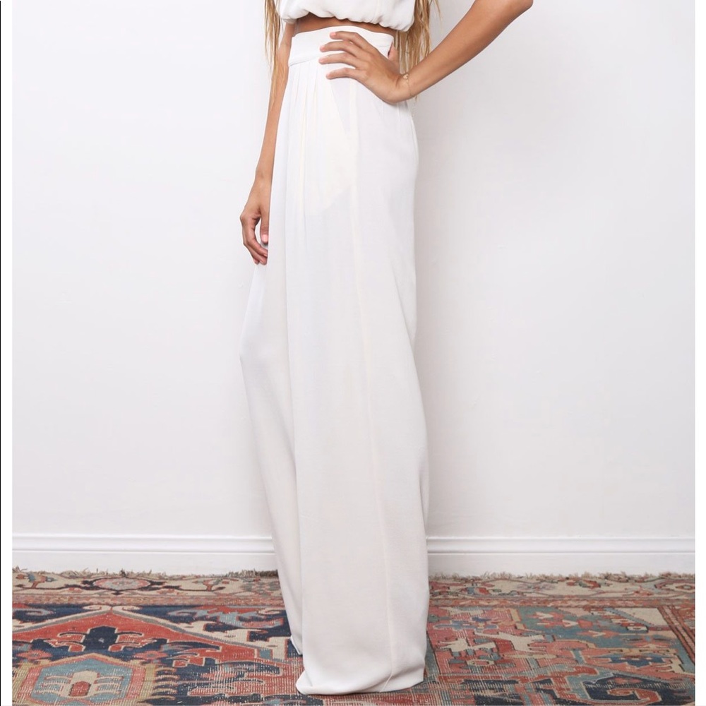 Flynn Sky High Waisted Pant - Cream